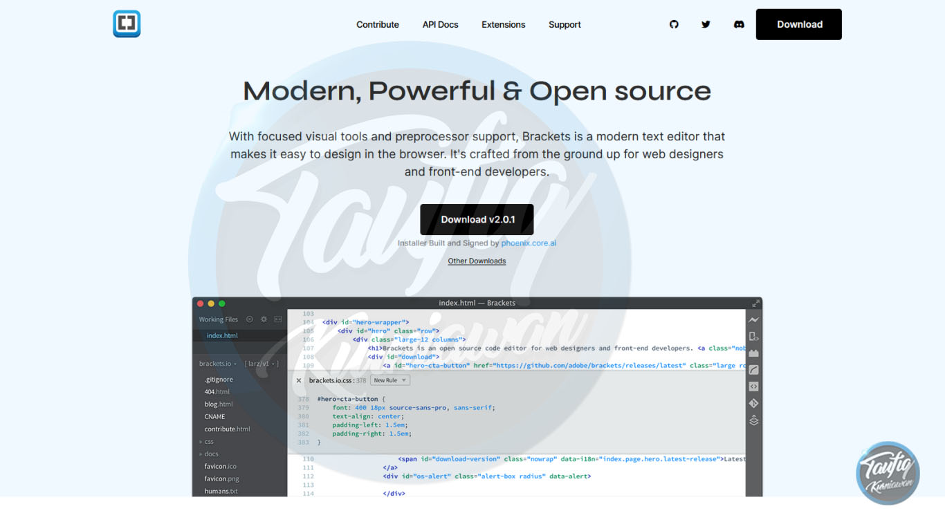 Brackets – A modern, open source code editor that understands web design